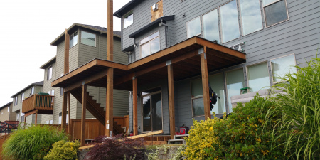 second story deck and patio cover framing