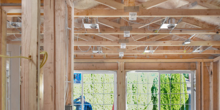 Framing finished for this Family Room Addition