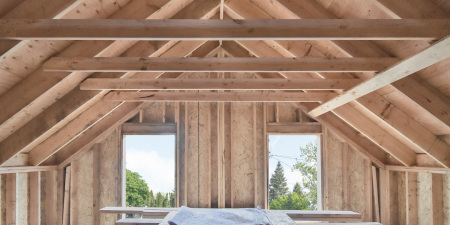 Interior view of 2 story addition