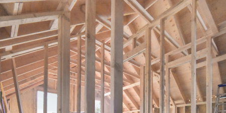 Interior view of final framing